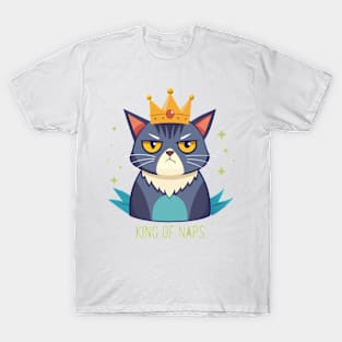 Grumpy King of Naps Cat T-Shirt